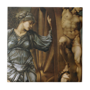 Goddess Turning the Wheel of Fortune (Burne-Jones) Tile