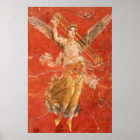 Goddess Victoria Art Print Ancient Roman Pompeii