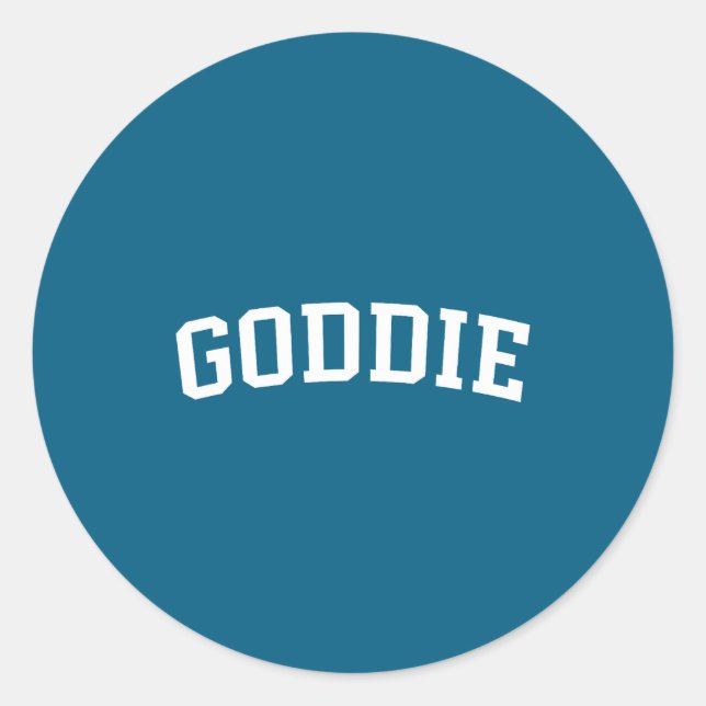 Goddie Classic Round Sticker (Front)