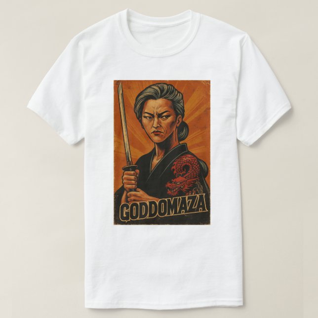 GODDOMAZA SAMURAI MOVIE POSTER 3 TEE  (Design Front)