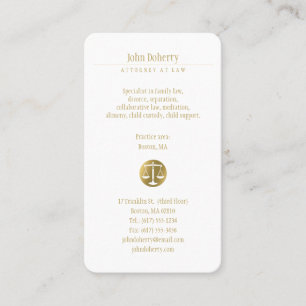 Goden Attorney at Law   Lawyer Business Card