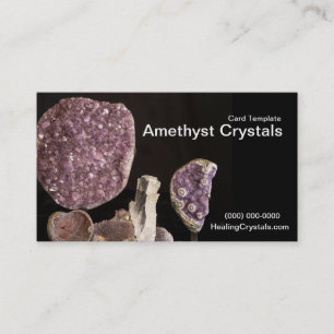 Godes Amethyst & Quartz Crystals Template Business Card