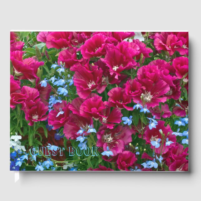 Godetia And Lobelia  Guest Book (Front)