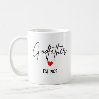 Godfather 2023 Mug, Godparents Proposal Gift Coffee Mug