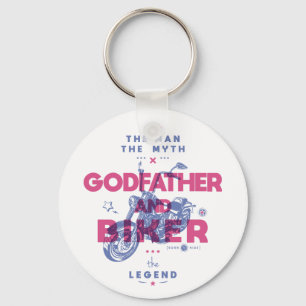 Godfather and biker the man the myth the legend key ring