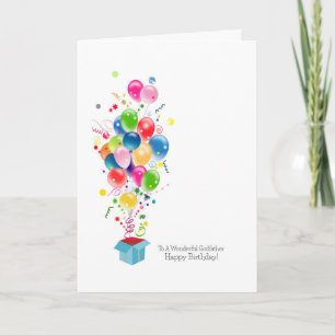Godfather Birthday Cards, Colourful Balloons Card