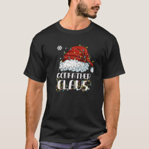 Godfather Claus Christmas Santa Hat Matching Famiy T-Shirt