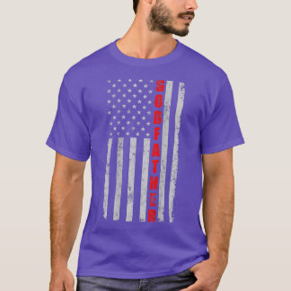 Godfather Funny Fathers Day Vintage Patriotic Amer T-Shirt