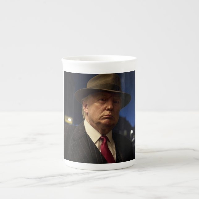 Godfather of America Don J. Trump  Bone China Mug (Front)