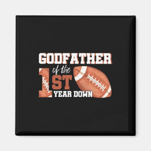 Godfather Of The 1 Year Old Birthday Football 1st Magnet