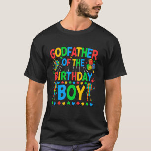 Godfather Of The Birthday Boy Autism Awareness Puz T-Shirt