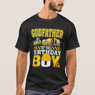 Godfather Of The Birthday Boy Construction Worker  T-Shirt