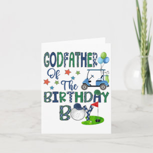 Godfather Of The Birthday Boy Hole In One Golf Lov Card