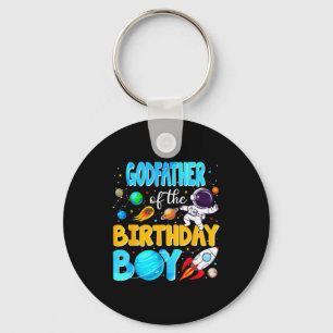 Godfather Of The Birthday Boy Space Astronaut 1st  Key Ring