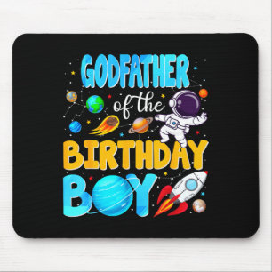 Godfather Of The Birthday Boy Space Astronaut 1st  Mouse Pad