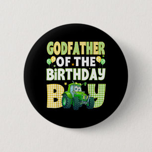 Godfather Of The Birthday Boy Tractors Farm Trucks 6 Cm Round Badge