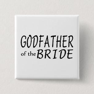 Godfather Of The Bride 15 Cm Square Badge