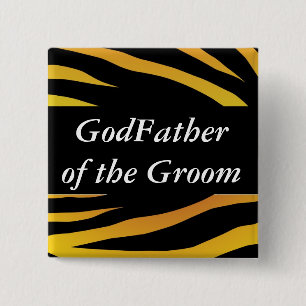 GodFather of the Groom 15 Cm Square Badge