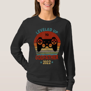 Godfather Proposal Gift Levelled Up 2022 Gamer T-Shirt