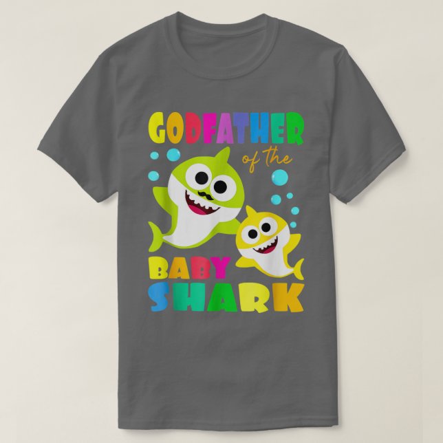 Godfather Shark Birthday Godfather Shark Family Mo T-Shirt (Design Front)