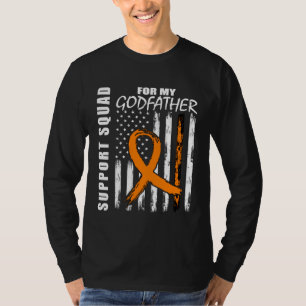 Godfather Support Squad Leukemia Awareness USA Fla T-Shirt