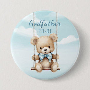 Godfather To Be Teddy Bear Swing 7.5 Cm Round Badge