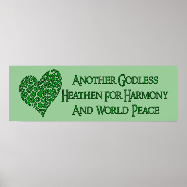 Godless For World Peace Poster (Front)