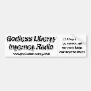 Godless Liberty "Censor Us" Bumper Sticker