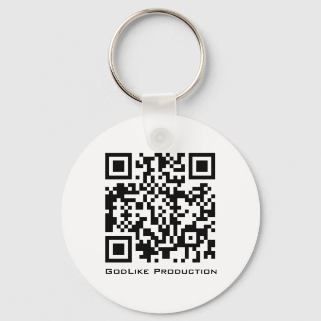 Godlike Production QR Logo Key-Chain Key Ring (Front)