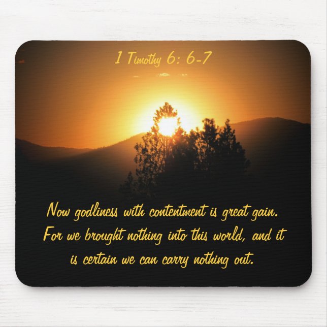 Godliness With Contentment Is Great Gain Mouse Pad (Front)