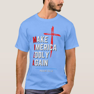 Godly Again MAGA wCross family T-Shirt
