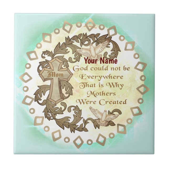 Godly Christian Mum  Tile (Front)