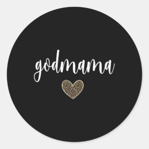Godmama He Best Godmama Godmother Appreciation Classic Round Sticker