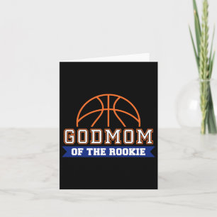 Godmom Of Rookie 1st Birthday Bysketbyll Theme Mat Card