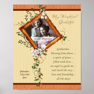 Godmother 8x10 Lily Frame Personalised Print