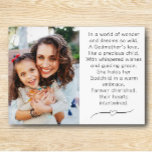 Godmother and child Custom Plaque with Easel<br><div class="desc">plaque for Godmother and Godchild</div>