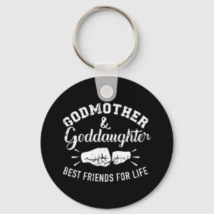 Godmother and goddaughter friends for life key ring