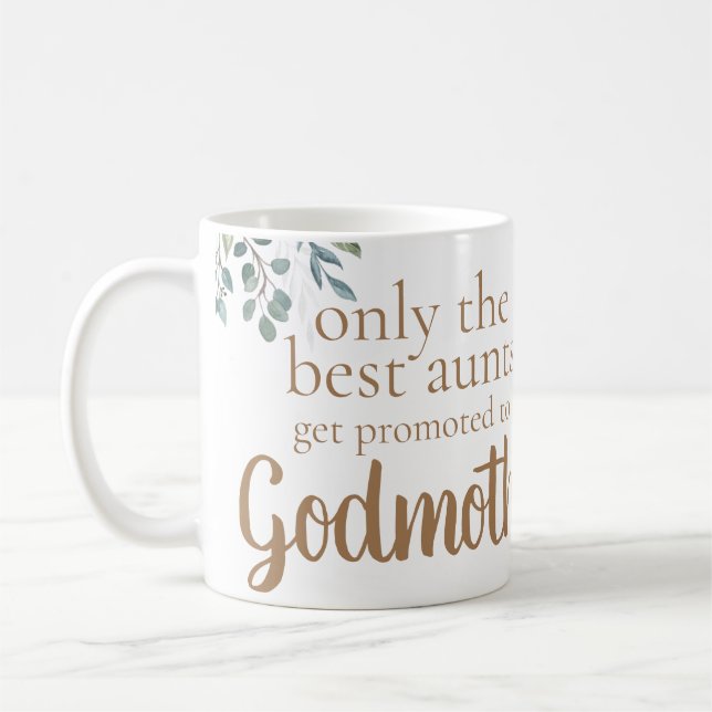 godmother aunt with name coffee mug (Left)