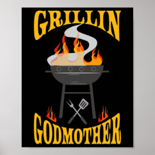 Godmother Bbq Grill Smoker And Barbecue Chef  Poster