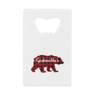 Godmother Bear Buffalo Red Plaid Matching Family