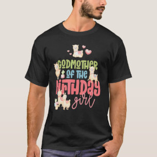 Godmother Birthday Girl Llama Party Fiesta Llamazi T-Shirt