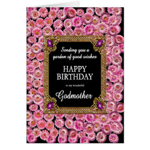 Godmother Birthday Pink Daisies