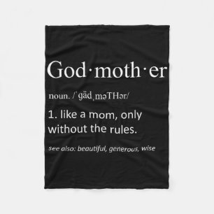 Godmother Funny Definition Grandma Mothers Day  Fleece Blanket