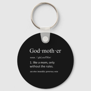 Godmother Funny Definition Grandma Mothers Day Key Ring