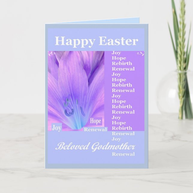 GODMOTHER - Happy Easter with Lily Holiday Card (Front)