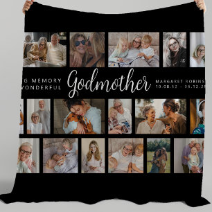 Godmother Memorial 18 Photo Collage Fleece Blanket