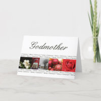 Godmother Merry Christmas red, black & white