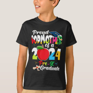 Godmother Of 2024 Pre-k Graduate Mothers Day Grad  T-Shirt