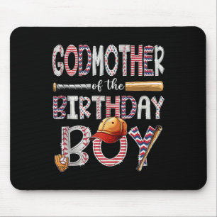 Godmother Of The Birthday Boy Baseball Player Birt Mouse Pad
