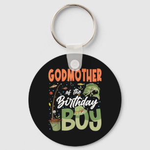 Godmother of The Birthday Boy Fishing Family Bday Key Ring